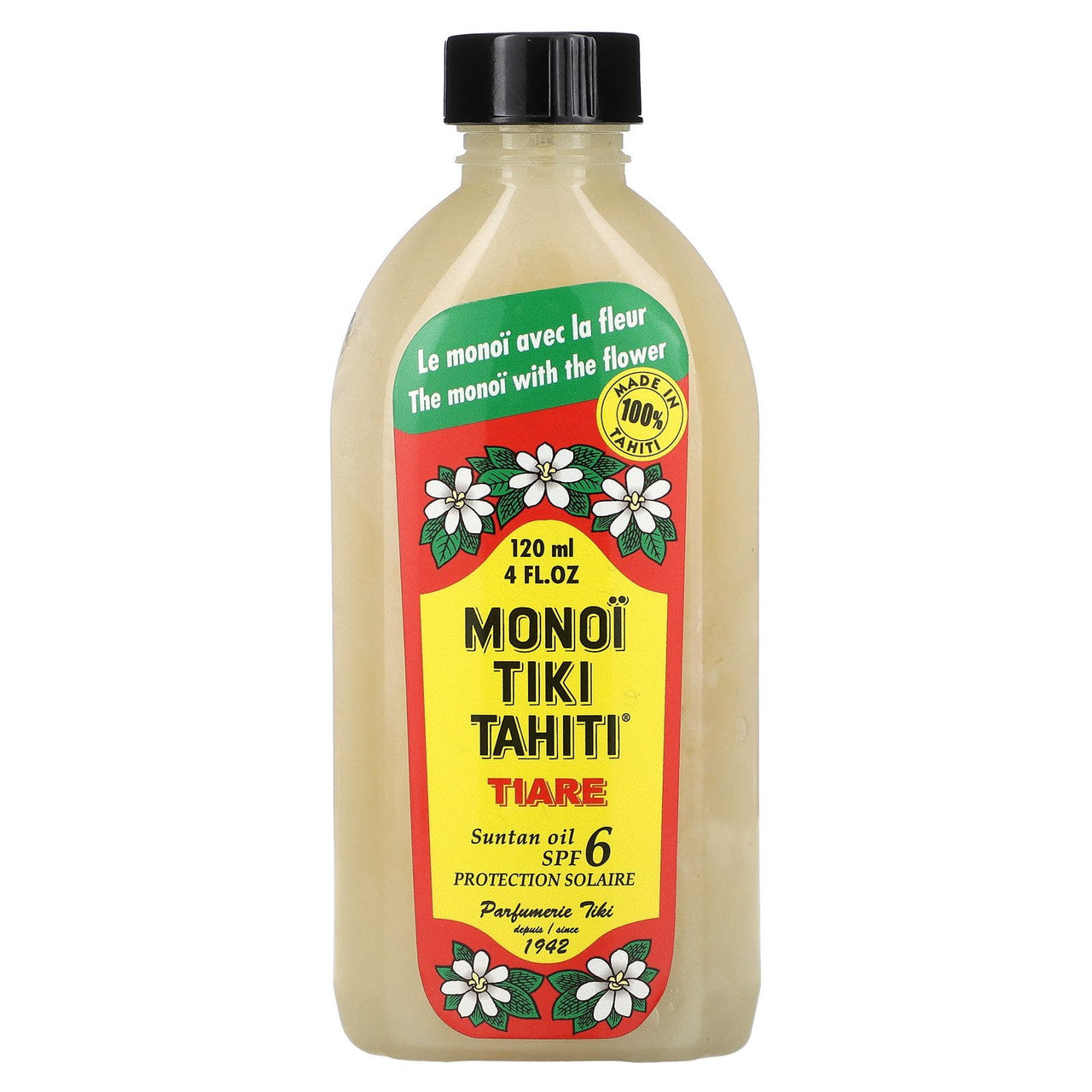 Monoi Tiki Tahiti Tiare Coconut Spf 6 Suntan Oil - 4 Oz